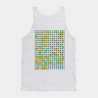 Bright, colourful circles in flat rows Tank Top